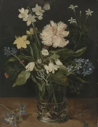 Stilleben med blommor i ett glas, 1630
